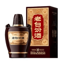 plus会员：汾酒 老白汾10 清香型白酒 53度 475ml 单瓶装
