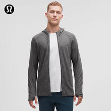 lululemon 丨Surge Warm 男士拉链连帽衫 LM3DH1S 海鸥灰蒸汽灰混色