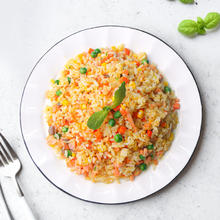 荷裕食品 烟熏三文鱼蛋炒饭 250g （赠送黄咖喱三文鱼230g*1盒）