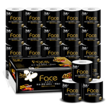 洁柔有芯卷纸 黑Face加厚4层200克*20卷 卫生纸巾 原生木浆冲厕易降解43.91元