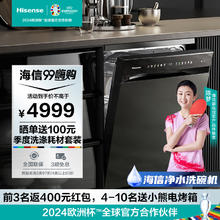 海信 Hisense 净水洗碗机 家用18套大容量 彩屏变频 超一级水效 110℃热风 嵌入式独立式C507iPro