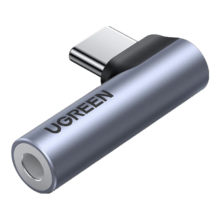 绿联 Type-C耳机转接头  3.5mm音频转换器数据线,弯头