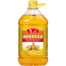 PLUS包邮：鲁花 油酸多多 5S压榨浓香花生油4L