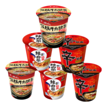 农心欢乐时光6连杯(辛拉面*2 辣白菜味*2石锅牛肉味*2)方便面泡面410g