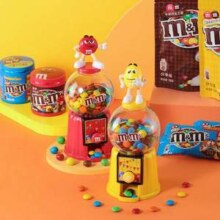 M＆M’S 玛氏 糖果豆人机*1(颜色随机)+mm巧克力豆100g*2瓶套装*2件