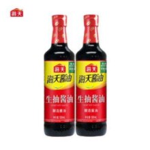 PLUS会员：海天酱油 生抽酱油 500mL*2瓶