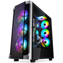 鑫谷（segotep）开元T1黑色全塔大机箱（ATX3.0显卡垂直安装/360水冷位/E-ATX主板位/多硬盘位/TypeC传输口）