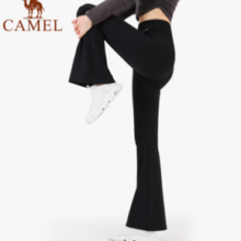 高腰显瘦！CAMEL 骆驼 女装黑色喇叭裤  幻影黑