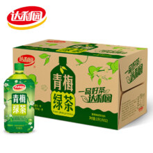 PLUS：达利园 青梅绿茶饮料 青梅果汁果味茶 1L 12瓶 3件