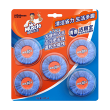 威猛先生（Mr Muscle） 洁厕宝 40g*5块 清香型 洁厕块 马桶清洁 蓝泡泡 超市同款