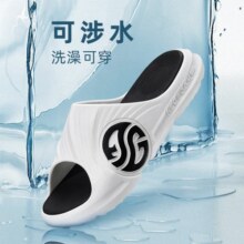 361°AG潮拖|361拖鞋男鞋2021年春夏季情侣新款防滑运动凉拖女沙滩鞋 羽毛白/乌黑色 41