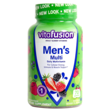 小熊糖（Vitafusion）男士生物素复合维生素 维生素C多维矿物质营养包软糖 70粒/瓶送礼