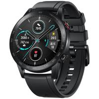 荣耀 HONOR MagicWatch 2 运动款 智能手表 46mm 碳石黑表盘 黑色橡胶表带