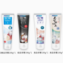 韩国进口！occolourful 喔咔乐 美白牙膏 100g*4支