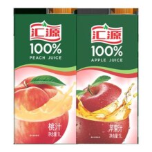 汇源100%果汁1L*2盒葡萄汁桃汁尝鲜装纯果汁饮料饮品官方旗舰店N