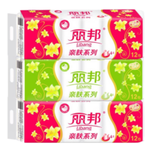 京喜 丽邦卷纸家用便携装厕纸卫生纸 850克12卷1提