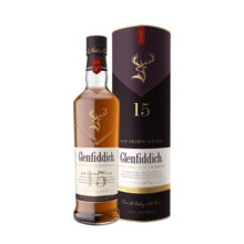 格兰菲迪（GLENFIDDICH）核心系列15年 苏格兰单一麦芽威士忌 洋酒礼盒700ml