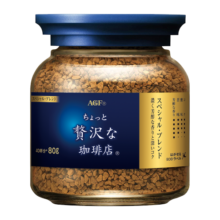 AGF 冻干速溶黑咖啡蓝金罐80g 特浓混合风味 无蔗糖美式咖啡