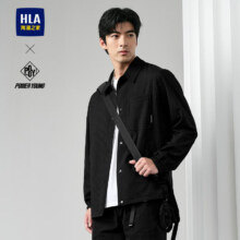 PLUS会员：HLA 海澜之家 夹克男 POWER YOUNG系列翻领格纹外套