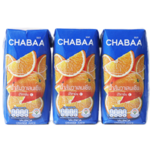 临期：恰芭 瓦伦西亚橙子果汁饮料180ml*3盒（25/5/5）