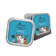 lorde里兜 猫罐头猫零食罐头猫咪零食成猫罐头猫湿粮营养罐头 吞拿鱼虾肉味100gx6罐