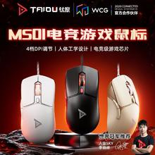 钛度 超实惠网吧鼠标MS01轻量化超轻机械鼠标有线电竞游戏鼠标电脑鼠标