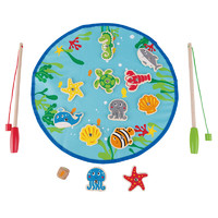 Hape 钓鱼玩具 木质磁性铁盒装