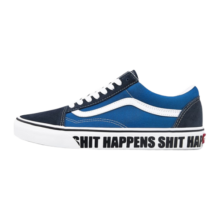 VANS范斯官方 Old Skool克莱因蓝醒目条纹随性标语板鞋出游好鞋 蓝色 37