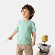 Gap 男幼童2025春季款小熊刺绣短袖T恤多色儿童装上衣美版707178