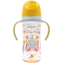 Plus会员：贝亲 PPSU双把手奶瓶 第3代 330ml-马戏团 LL号 9个月以上