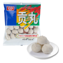 桂冠猪肉贡丸 340g 肉含量≥90% 精选猪后腿肉 火锅丸子食材 关东煮