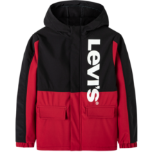 Levi's李维斯儿童外套加绒秋冬款男女童工装风衣童装防风夹克 正黑色 （偏窄建议拍大一码） 140 /68 【建议身高128-140cm】