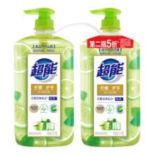 超能 柠檬护手洗洁精 加浓 1.5kg*2瓶