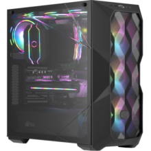 酷冷至尊(CoolerMaster)TD500MESHV2黑 EATX电脑中塔机箱 冲孔前面板/钢玻侧板/双360水冷位/配3ARGB风扇