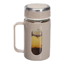 夏恩 夏季带盖简约水杯+茶漏1只