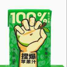 需首购：哪吒捏爆 百分百纯苹果汁 200ml*10盒