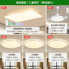 雷士照明NVC 语音智能遥控吸顶灯客厅灯卧室灯吊灯灯具套餐浪漫满天星现代简约灯具客厅吸顶灯组合灯具套餐