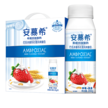 伊利安慕希高端颗粒草莓燕麦酸奶200g*10瓶/箱   礼盒装