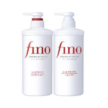 芬浓 Fino 日本进口透润美容液洗护套装550ml*2 烫染修护滋润控油