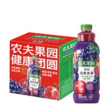 农夫山泉 农夫果园-30%混合果汁 整箱装 1.25L*6瓶 30%葡萄苹果蓝莓