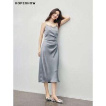 hopeshow红袖 仿醋酸吊带裙133.75元包邮