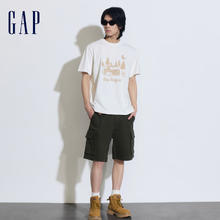 Gap 爆款降价！户外图案logo圆领短袖T恤 877413 三色可选