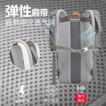 日高（NIKKO）新款双肩包男背包20L大容量户外包运动登山包女旅行包 22698-灰色【20L】 20L