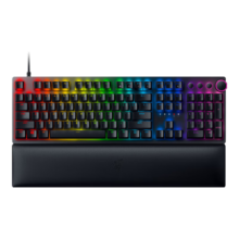 雷蛇（Razer）猎魂光蛛V2 线性光轴 机械键盘 有线键盘 游戏键盘 吃鸡 电脑键盘 104键 RGB灯效 带腕托