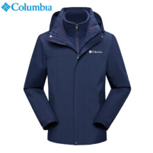 哥伦比亚（Columbia）2025新款三件套冲锋衣冲锋衣 藏青色 XXXL