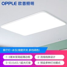 欧普照明(OPPLE)客厅灯LED吸顶灯北欧风现代简约风客厅卧室书房餐厅超薄灯饰灯具 冰玉