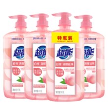 超能 加浓离子去油洗洁精 白桃1kg*4瓶 共8斤