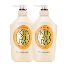 kuyura/可悠然花漾沐浴露花果香味550ml*2瓶保湿家庭装滋润保湿