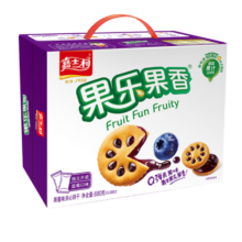 嘉士利果乐果香 果酱夹心饼干早餐饼干 蓝莓味680g/盒 零食礼盒送礼
