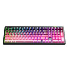 凌豹 K98 101键 三模机械键盘 黑莓粉 赤兔轴Pro RGB